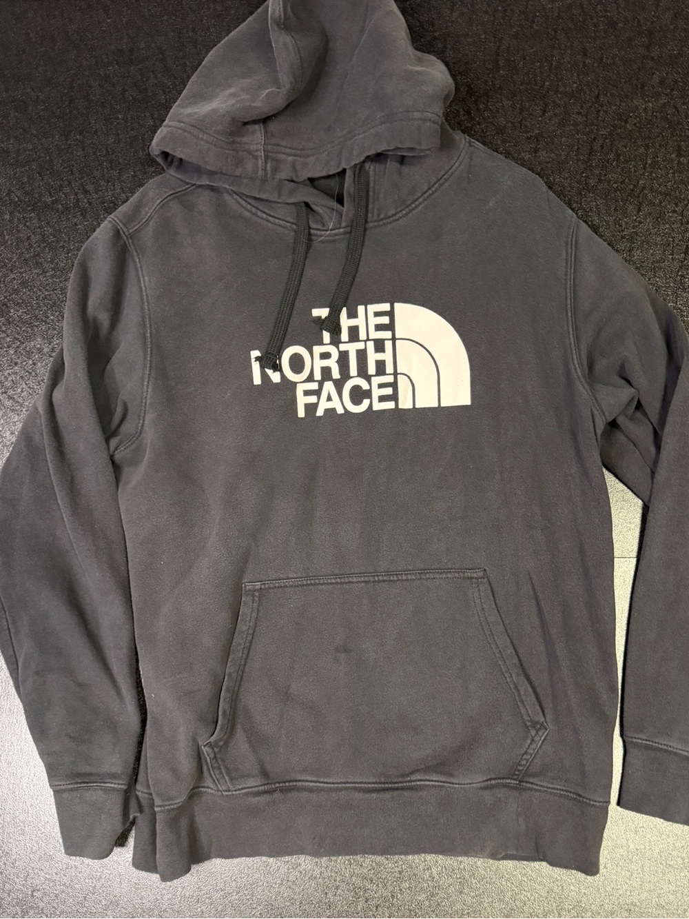 The North Face Men's Black Hoodie with White Logo